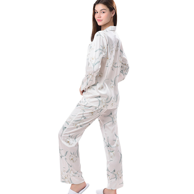Pajamas Set Long sleeve and Pants Sleepwear Soft and Comfy Button Down Loungewear Relaxed Fit Ethereality