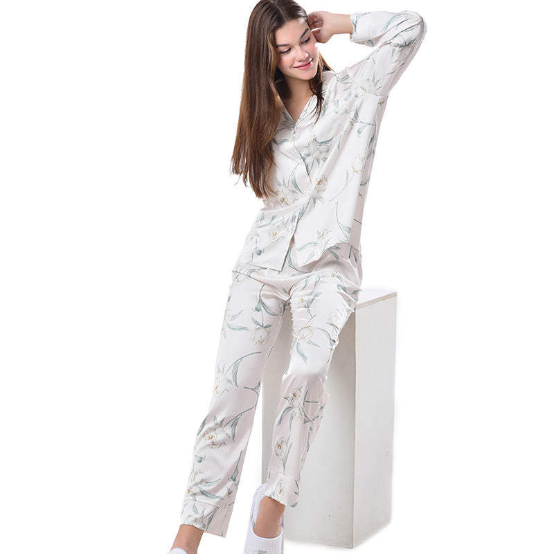 Pajamas Set Long sleeve and Pants Sleepwear Soft and Comfy Button Down Loungewear Relaxed Fit Ethereality