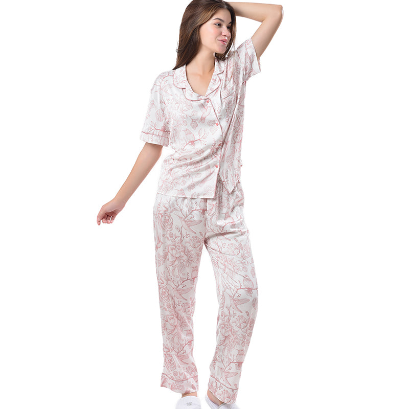 Short Sleeve and Pants Spring Dreams Red