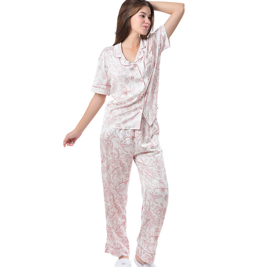 Short Sleeve and Pants Spring Dreams Red